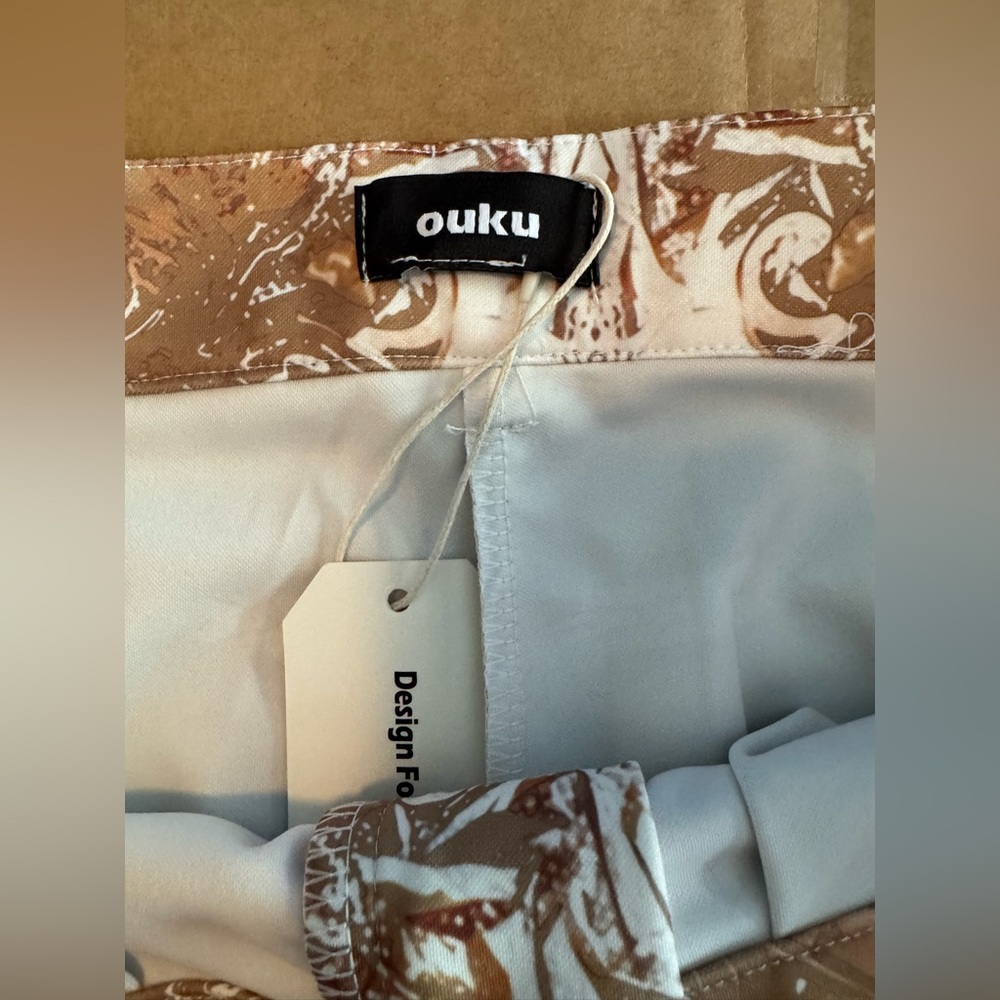 Ouku Men's Ethnic Intricate Disco Pants 60s 70s Bell Western - Picture 9 of 15